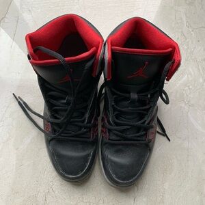 Jordan Black and Red High-Top Sneakers